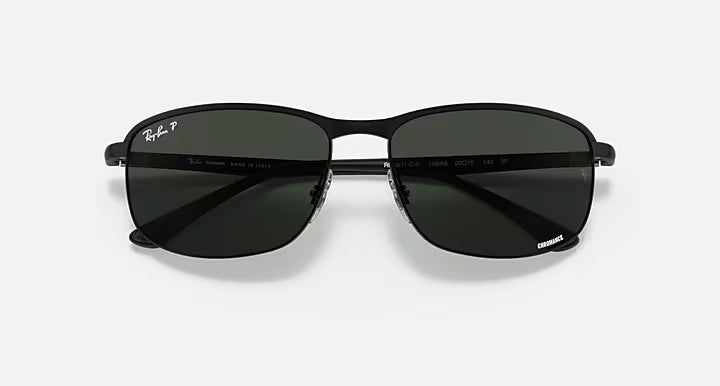 Ray-Ban Matte Black with Dark Gray Chromance Sunglasses RB3671CH-186