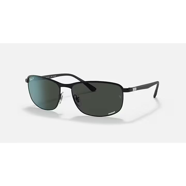 Ray-Ban Matte Black with Dark Gray Chromance Sunglasses RB3671CH-186