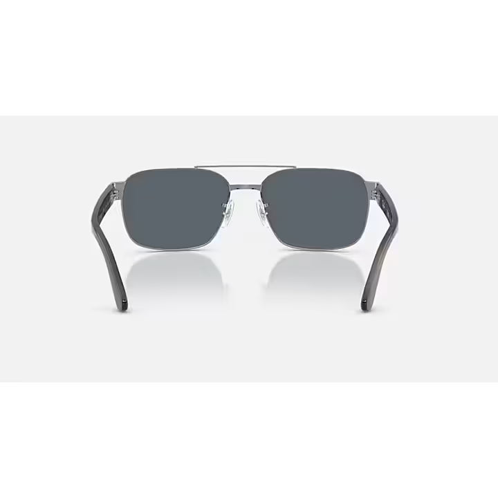Ray-Ban Polished Gunmetal with Blue Polarized Lenses Sunglasses RB3701-004