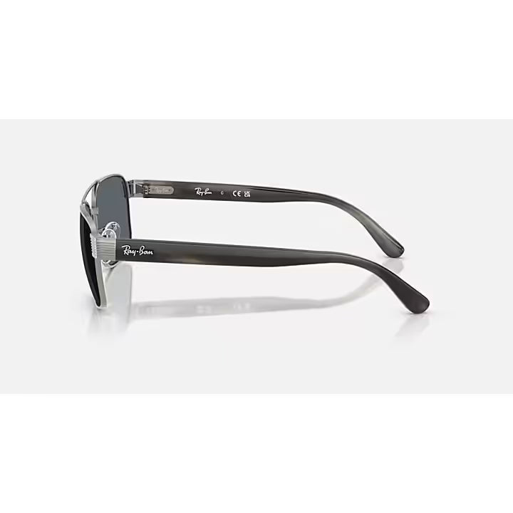 Ray-Ban Polished Gunmetal with Blue Polarized Lenses Sunglasses RB3701-004