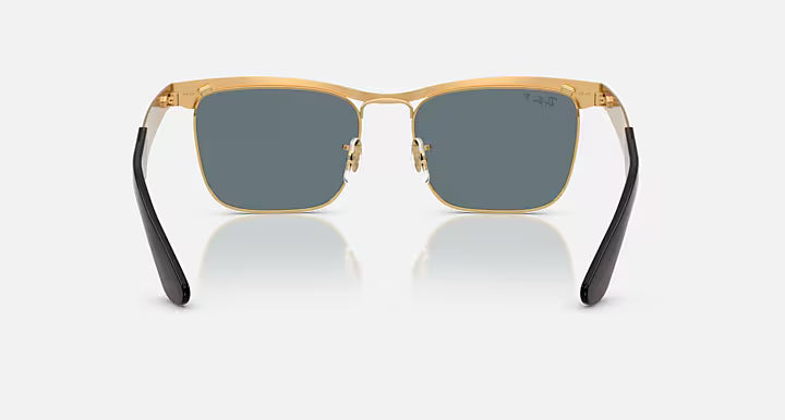 Ray-Ban Gold Frame with Dark Blue Lens Wayfarer Deluxe 0RB3875-92763R