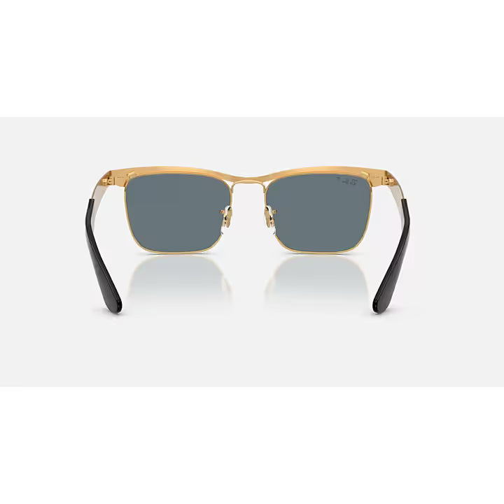 Ray-Ban Gold Frame with Dark Blue Lens Wayfarer Deluxe 0RB3875-92763R