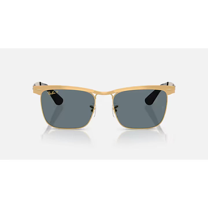 Ray-Ban Gold Frame with Dark Blue Lens Wayfarer Deluxe 0RB3875-92763R
