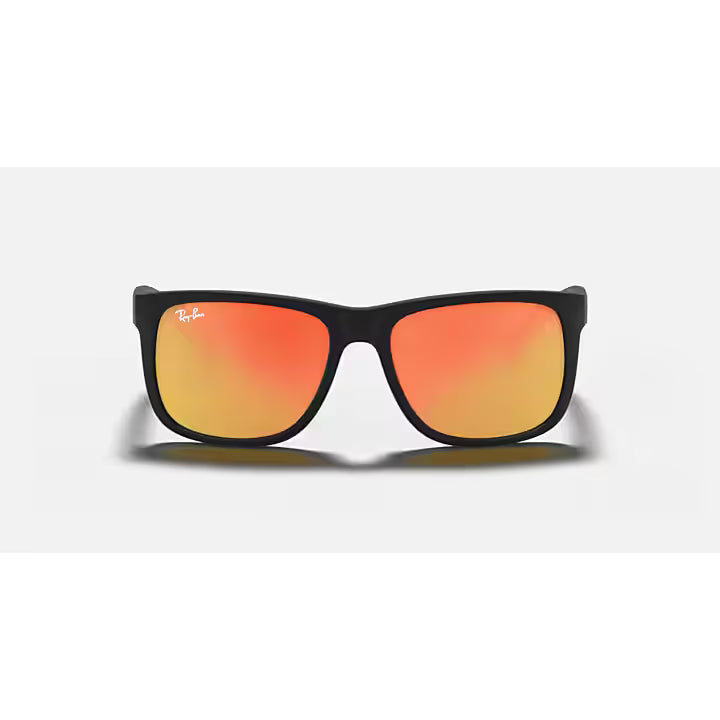 Ray-Ban Matte Black and Red Mirror Justin Sunglasses 0RB4165-622/6Q55