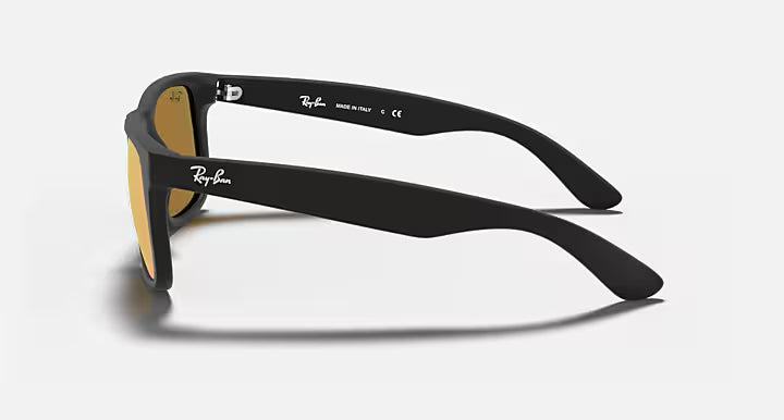 Ray-Ban Matte Black and Red Mirror Justin Sunglasses 0RB4165-622/6Q55