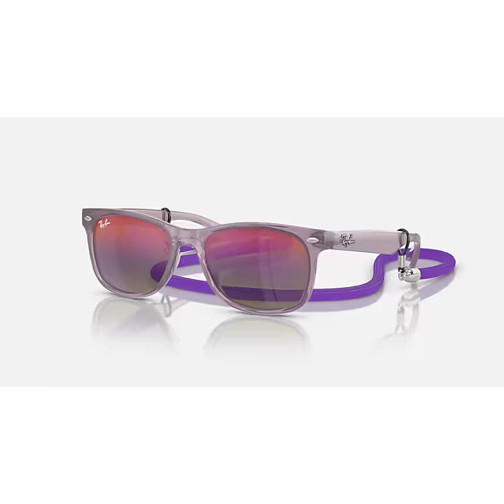 Kids Ray-Ban New Wayfarer Purple Sunglasses 0RJ9052S-7147B1