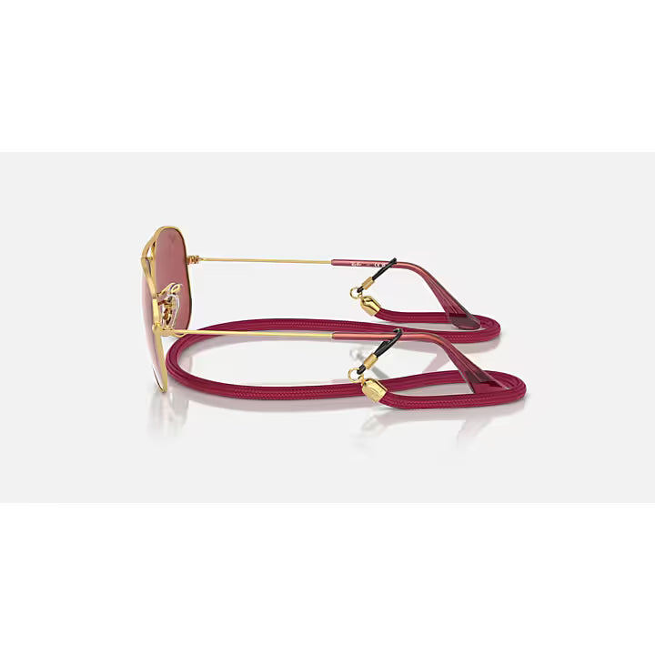 Kids Ray-Ban Red and Gold Aviators 0RJ9506S-223/B5