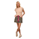 Women's Braided Waist Belt Patch Pockets Camouflage Print IB1683G-04 - Crazy House Western Wear