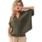 Women's Breezy Airflow V-neck Top UDT21040 - Crazy House Western Wear