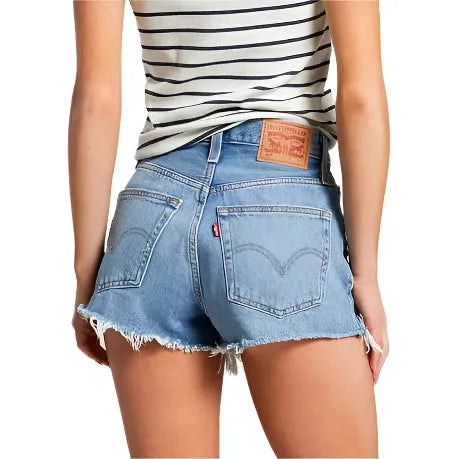 Women's Levi's 501 Original High-Rise Destructed Denim Shorts - Crazy House Western Wear