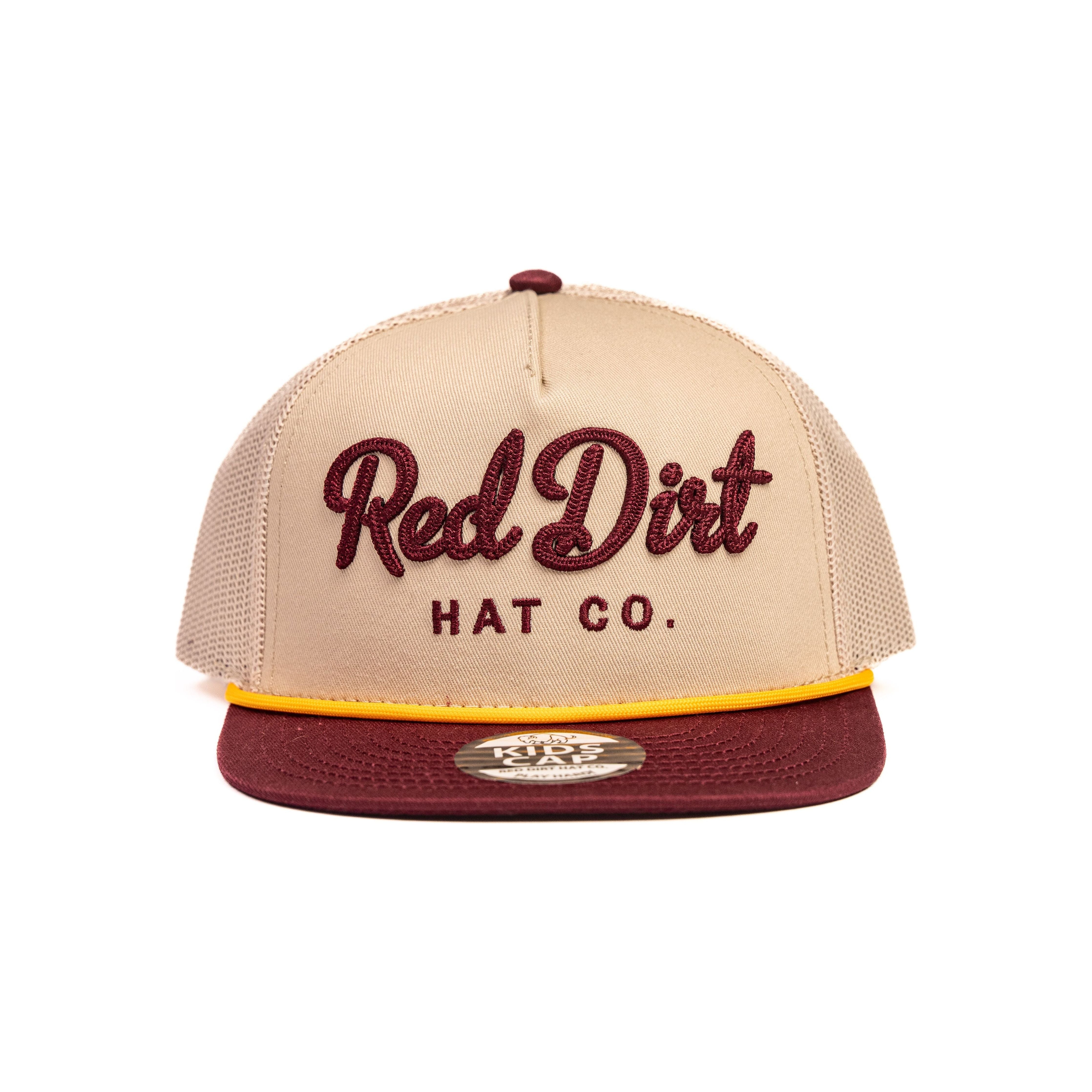 Kid's Red Dirt Hat Company Cream/Maroon Cap RDHCY-59 - Crazy House Western Wear