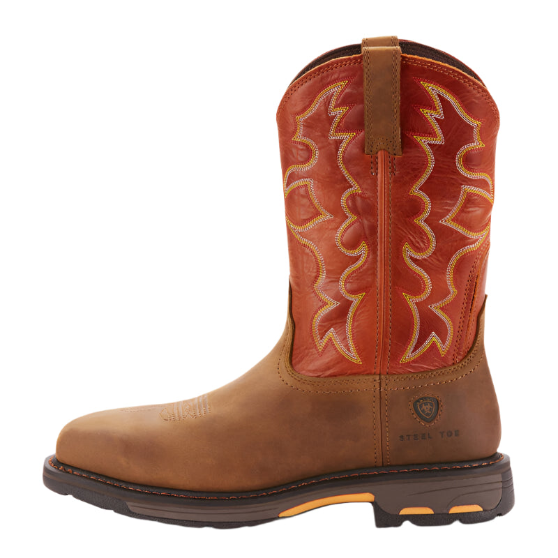 Men's Ariat WorkHog Wide Square Toe Steel Toe Work Boot 11" 10006961 - Crazy House Western Wear