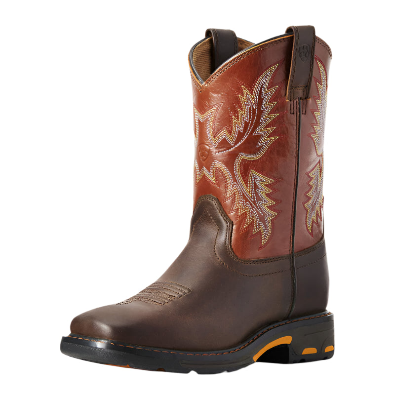 Kid's Ariat Work Hog Wide Square Toe Boot 10007837 - Crazy House Western Wear