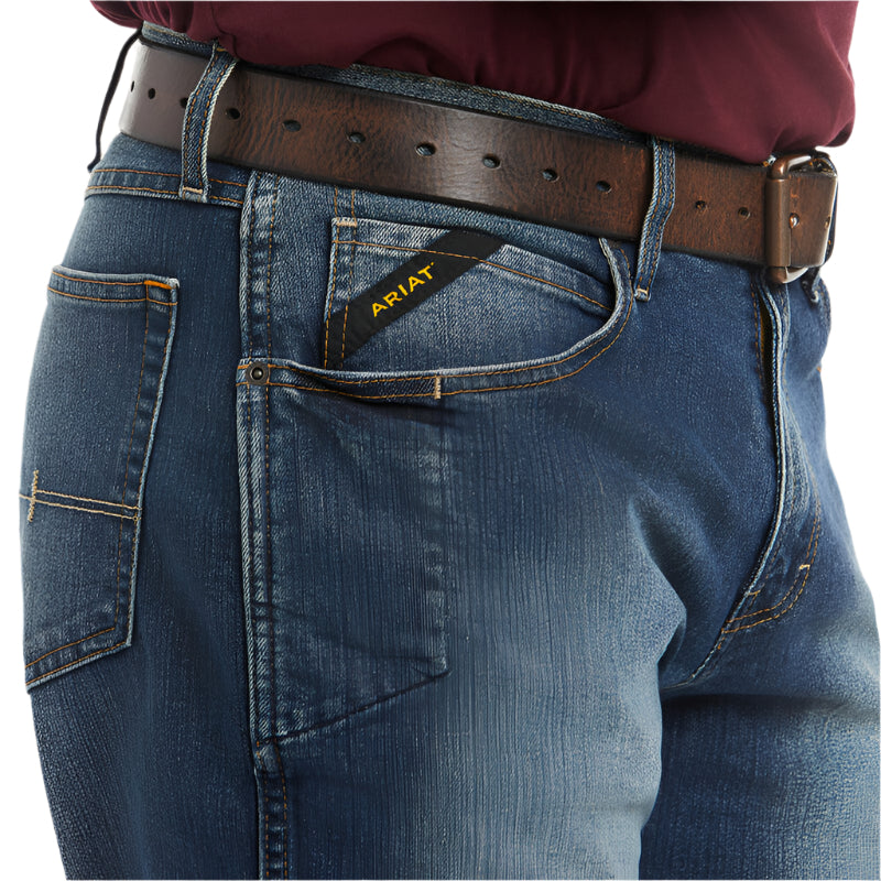 Men's Ariat Rebar M3 Loose Dura Stretch Basic Stackable Leg Jean 10022605 - Crazy House Western Wear