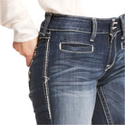 Women's Ariat Trouser Mid Rise Stretch Entwined Wide Leg Jean 10025302 - Crazy House Western Wear