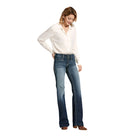 Women's Ariat Trouser Mid Rise Stretch Entwined Wide Leg Jean 10025302 - Crazy House Western Wear