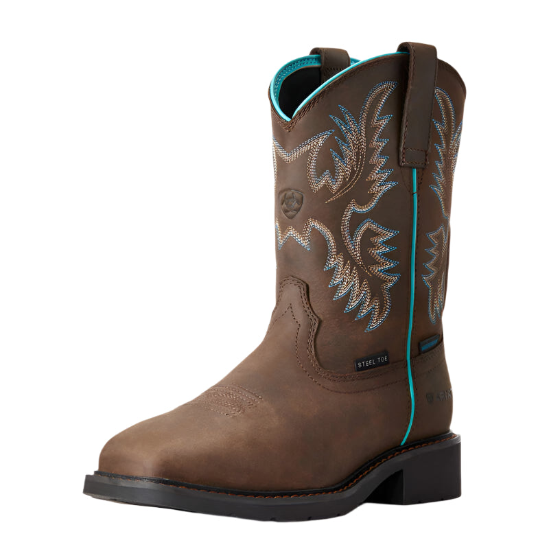 Women's Ariat Krista Waterproof Steel Toe Work Boot 9" 10029516 - Crazy House Western Wear