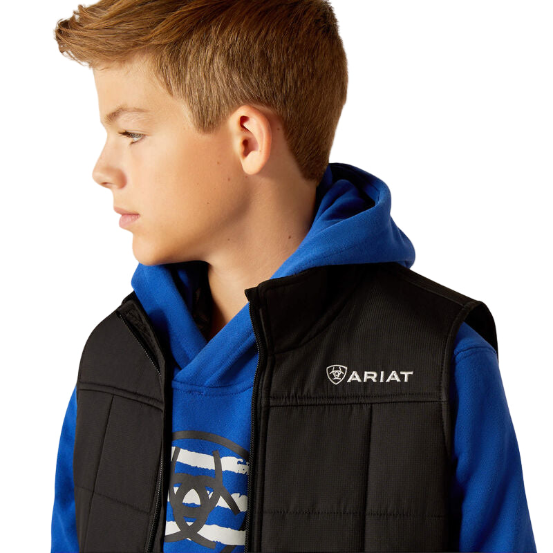 Boy's Ariat Black Crius Insulated Vest 10051985