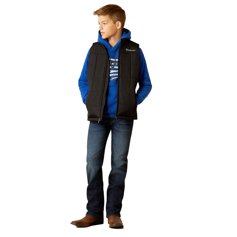 Boy's Ariat Black Crius Insulated Vest 10051985
