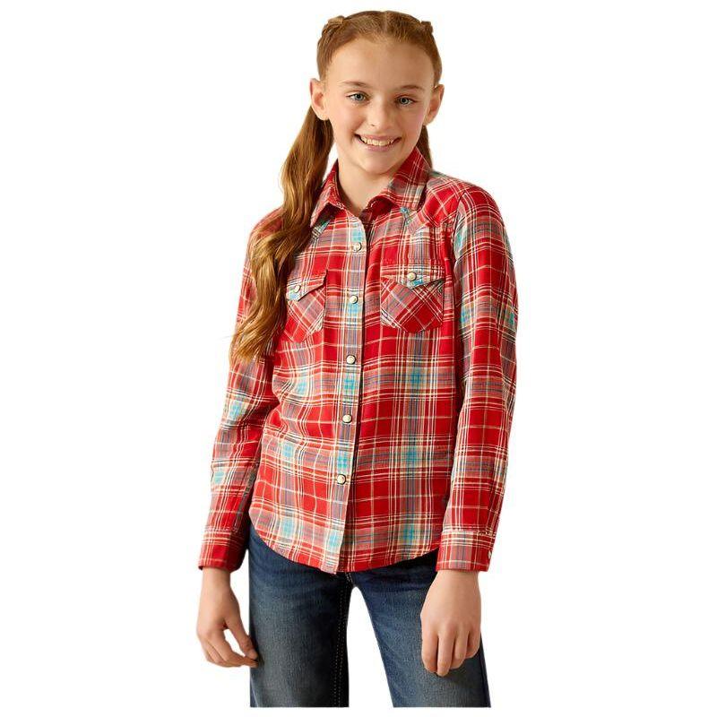 Girl's Ariat Barn Plaid Shirt 10052470 - Crazy House Western Wear