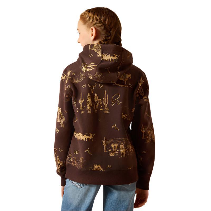 Girl's Ariat Ranch Scene Hoodie 10052473 - Crazy House Western Wear