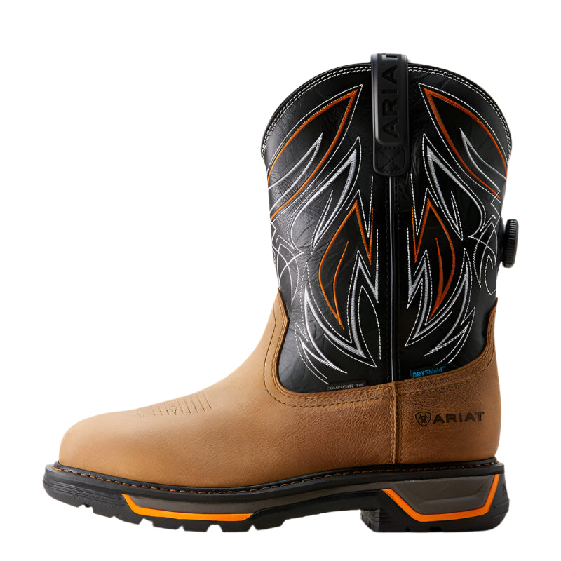 Men's Ariat Big Rig BOA Waterproof Composite Toe Work Boot 11" 10053617 - Crazy House Western Wear