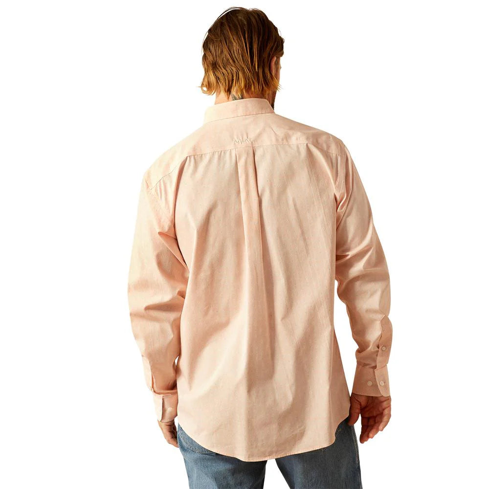 Men's Ariat Pink Ashton Wrinkle Free Shirt 10054688 - Crazy House Western Wear