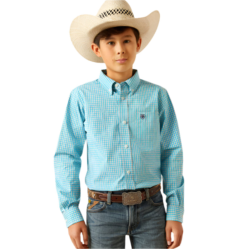 Boy's Ariat Pro Series Wilmer Classic Fit Shirt 10058726 - Crazy House Western Wear