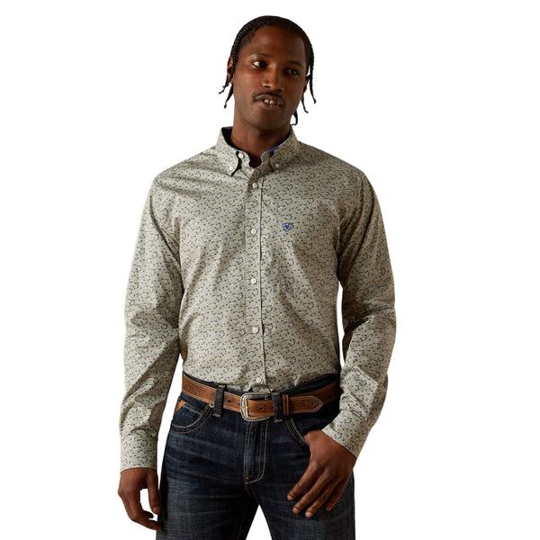 Men's Ariat Wrinkle Free Cade Fitted Shirt 10062233 Crazy House Western Wear Men's Ariat Wrinkle Free Cade Fitted Shirt 10062233 Crazy House Western Wear