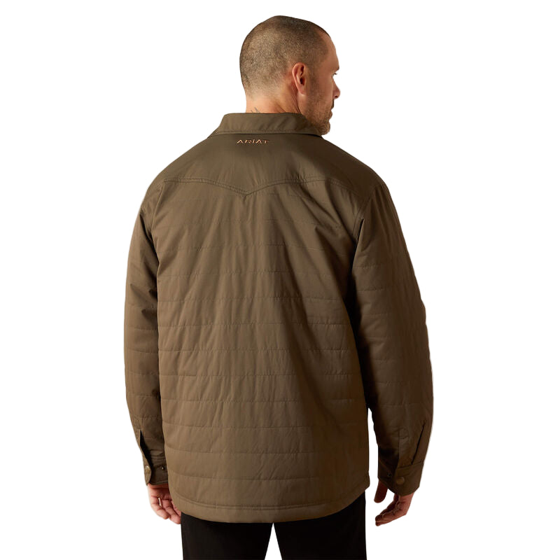 Men's Ariat Dark Green Quilted Shirt Jacket 10062512