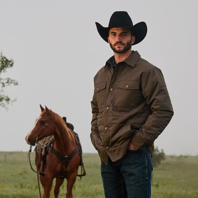 Men's Ariat Dark Green Quilted Shirt Jacket 10062512