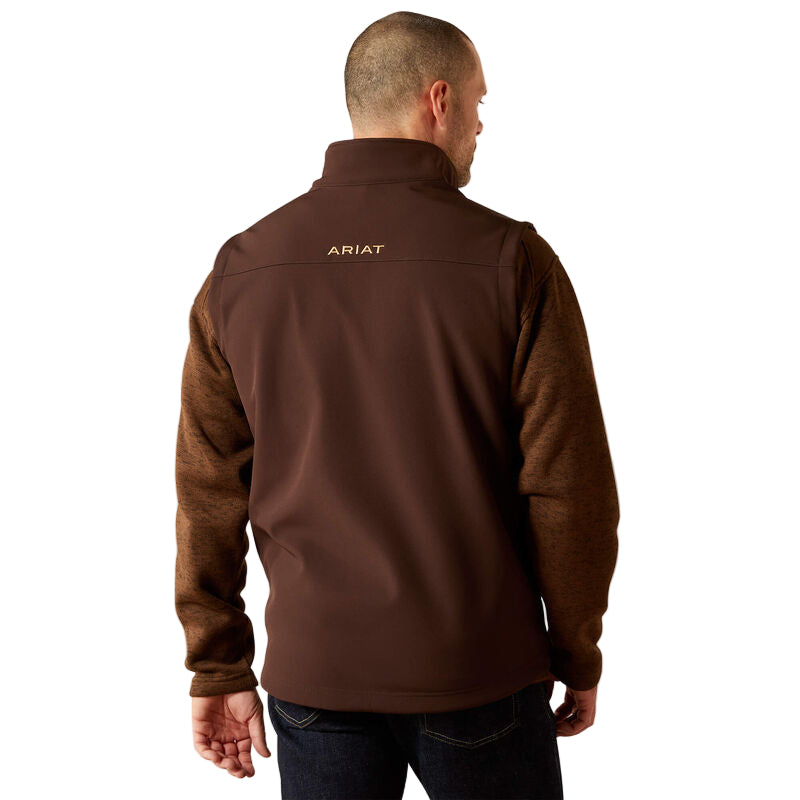 Men's Ariat Brown Vernon Softshell Vest 10062601