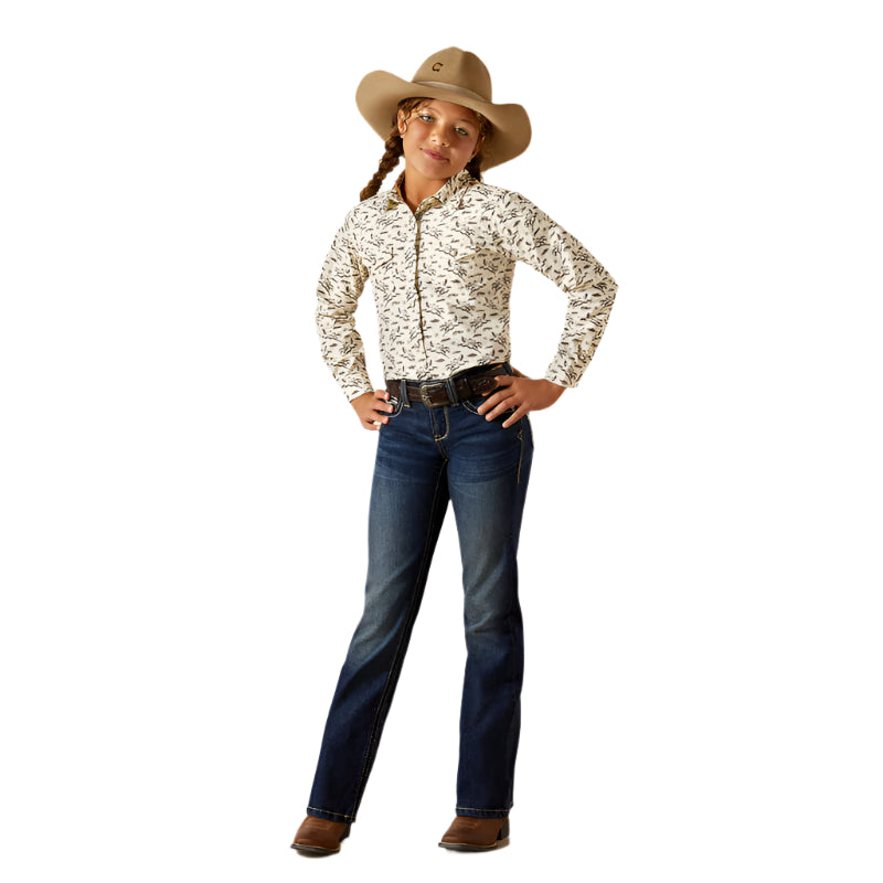 Girl's Ariat Rodeo Time Button Up Shirt 10062842 - Crazy House Western Wear