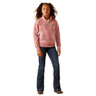 Girl's Ariat Bronc Scene 1/4 Zip Sweatshirt 10062847 - Crazy House Western Wear