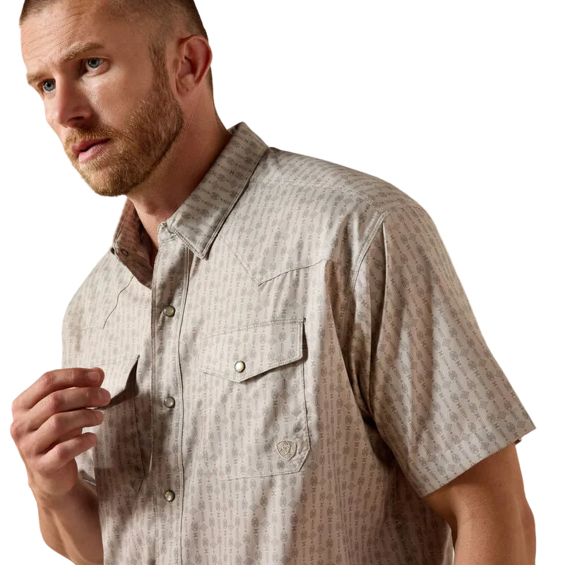Men's Ariat Printed Western VentTEK Classic Fit Snap Shirt 10071045