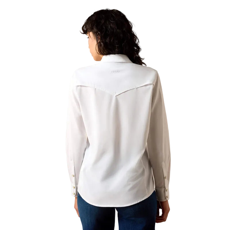 Women's Ariat White Western Long Sleeve VentTEK Shirt 10071068