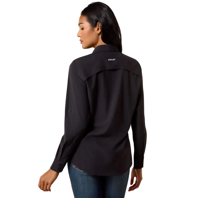 Women's Ariat Black VentTEK Long Sleeve Button Up 10071146