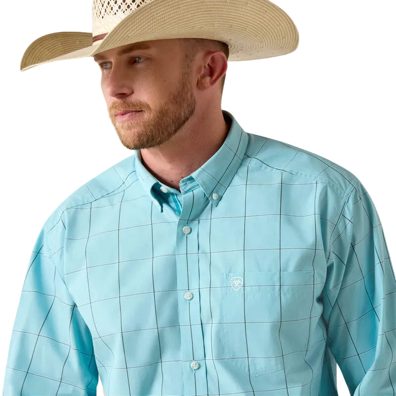 Men's Ariat Blue Pro Series Platt Classic Fit Shirt 10071577