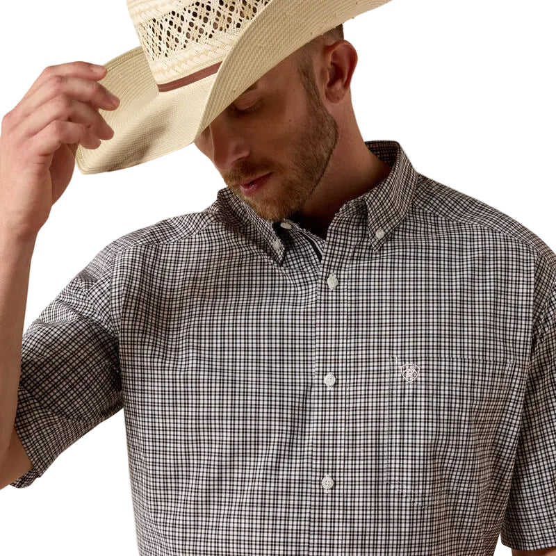 Men's Ariat Black Plaid Pro Series Tommie Classic Fit Shirt 10071582