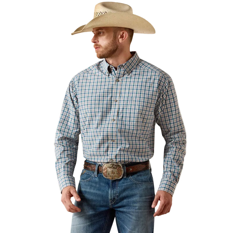 Men's Ariat Deep Dive Plaid Pro Series Truitt Classic Fit Shirt 10071583