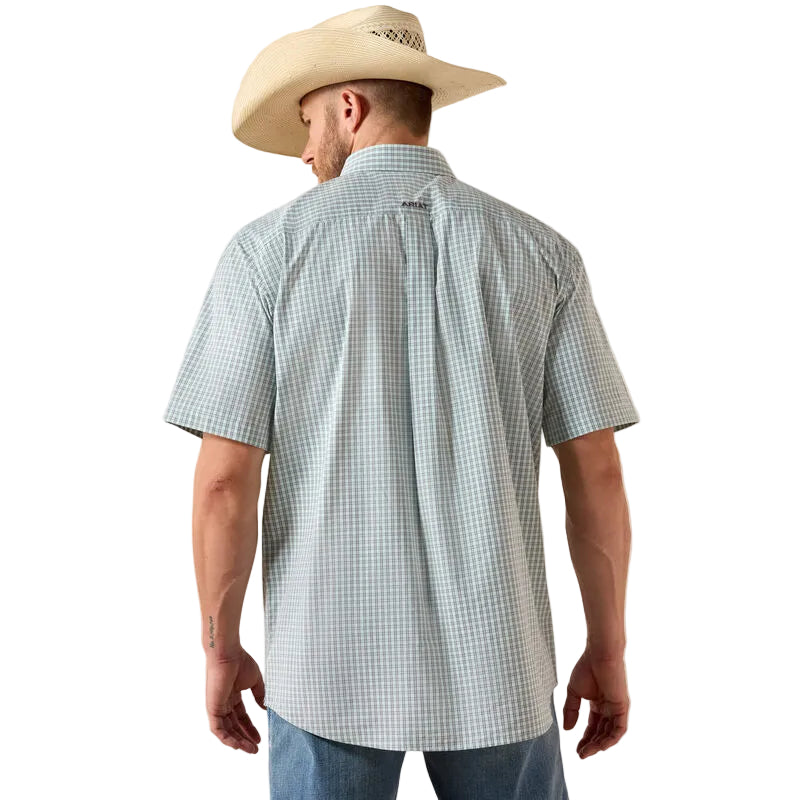 Men's Ariat Blue Elixir Plaid Pro Series Proctor Classic Fit Shirt 10071613