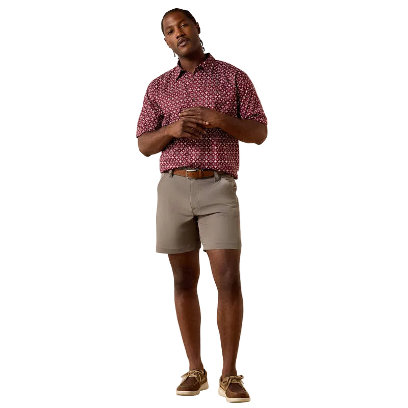 Men's Ariat Maroon Banner Printed 360 Airflow Classic Fit Shirt 10071661