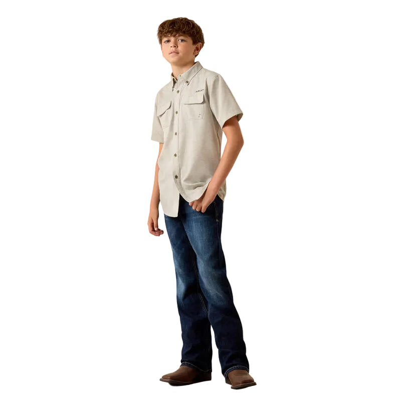 Boy's Ariat VenTEK Outbound Heathered Classic Fit Shirt 10071694