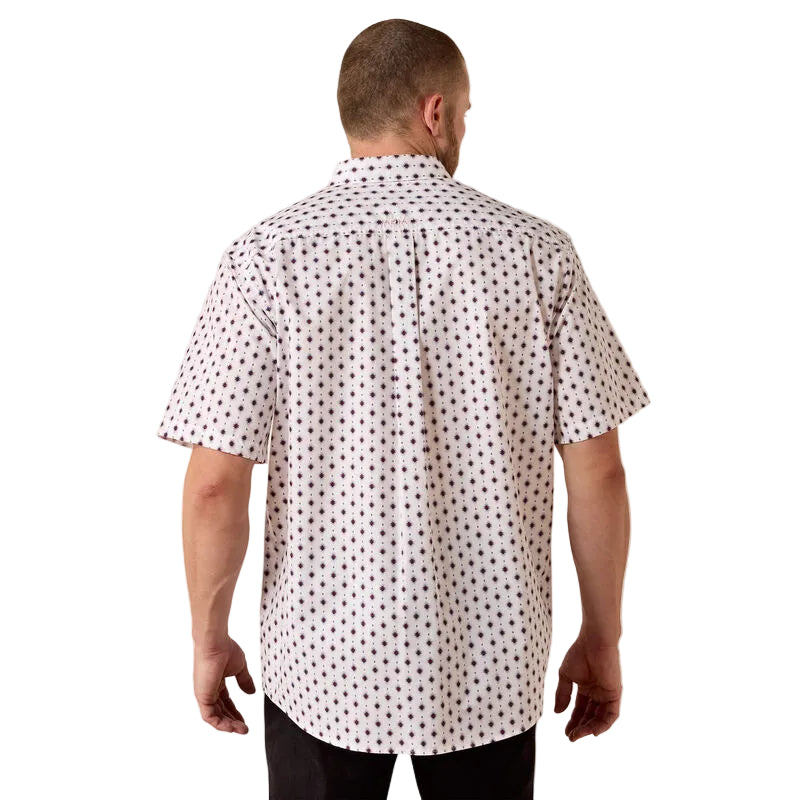 Men's Ariat White Southwest Print Tadeo Classic Fit Shirt 10071735