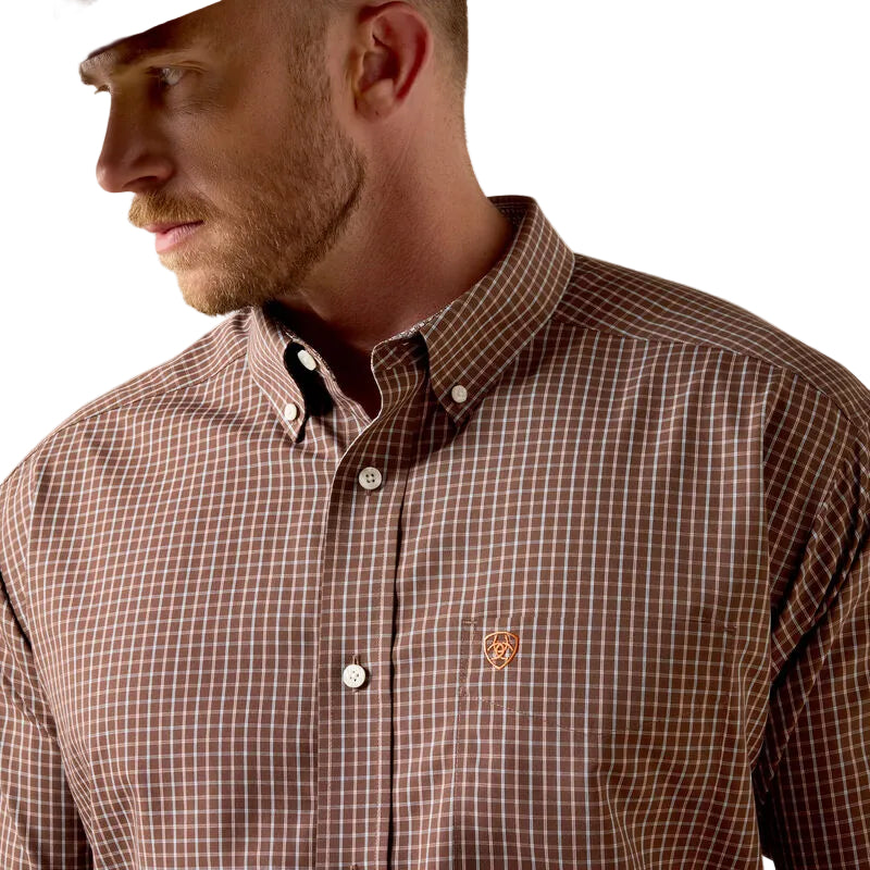 Men's Ariat Chesnutt Plaid Wrinkle Free Coen Classic Fit Shirt 10071742
