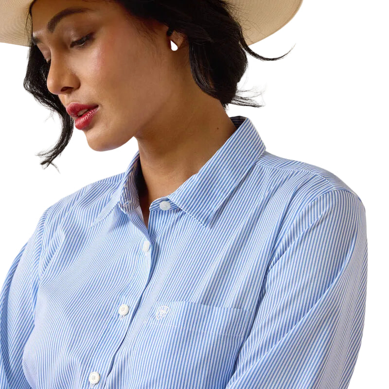 Men's Ariat Ultramarine Stripe Kirby Pro Shirt 10073506