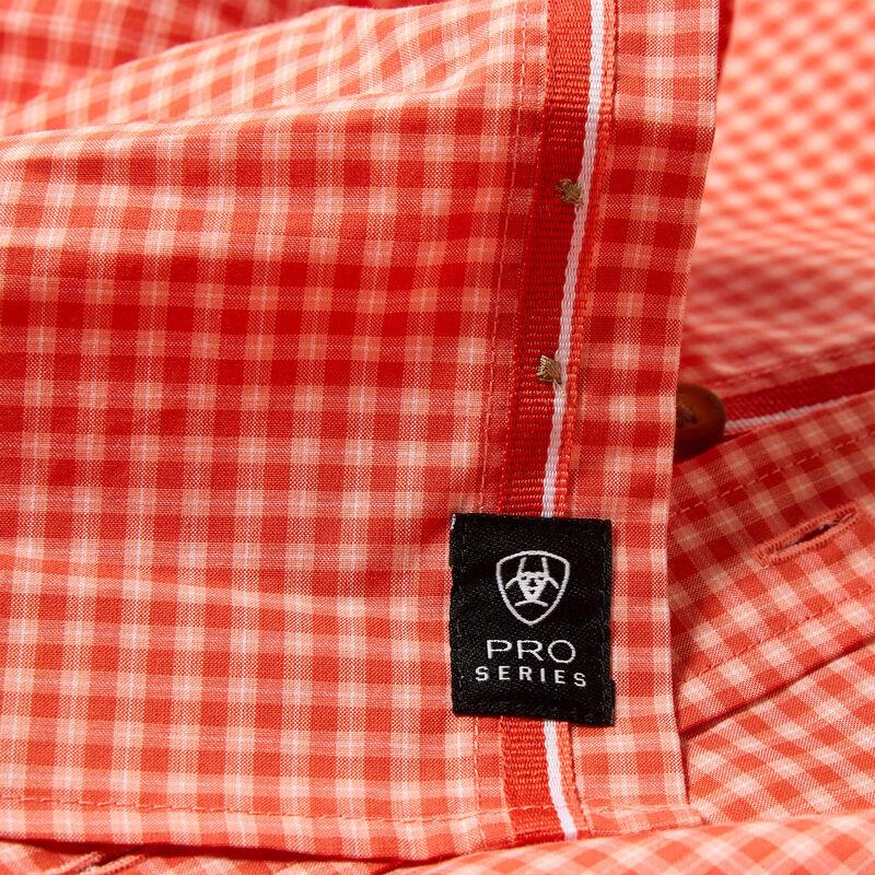 Men's Ariat Paprika Mini Plaid Pro Series Nicolas Classic Fit Shirt 10073598