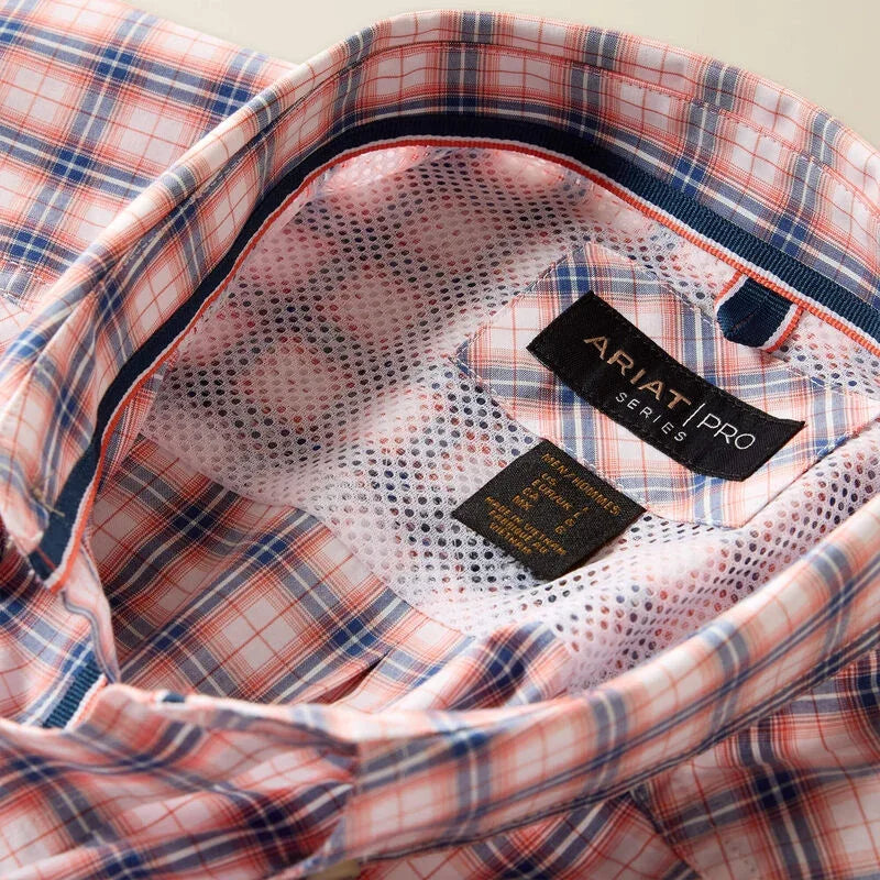 Men's Ariat Key Largo Multi Plaid Pro Series Nathan Classic Fit Shirt 10073599