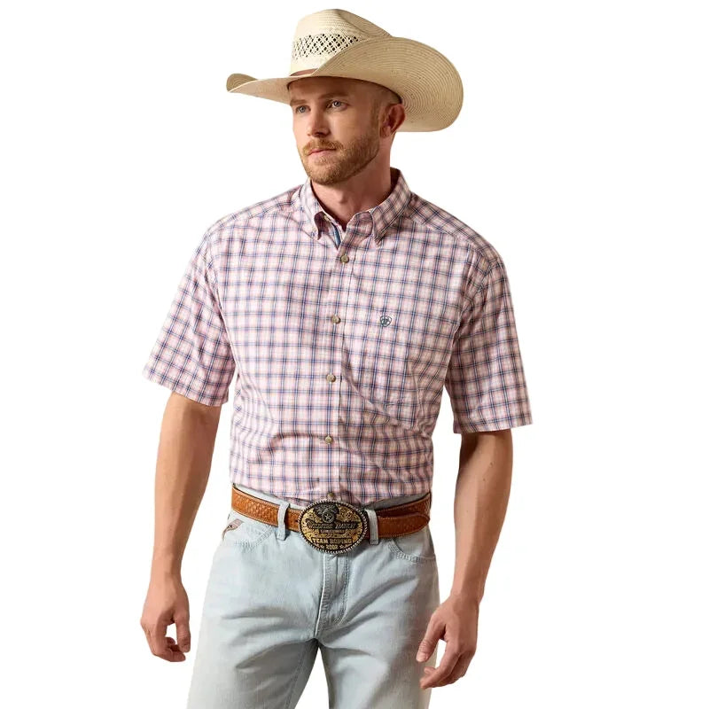 Men's Ariat Key Largo Multi Plaid Pro Series Nathan Classic Fit Shirt 10073599
