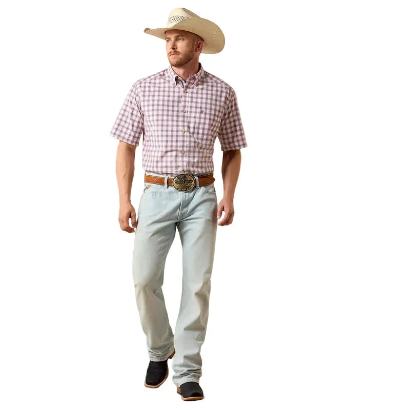 Men's Ariat Key Largo Multi Plaid Pro Series Nathan Classic Fit Shirt 10073599